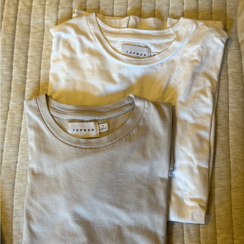 Topman Kids Classic White and Light Gray Tees